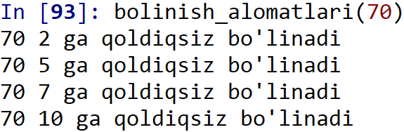 Kutilgan natijaga misol