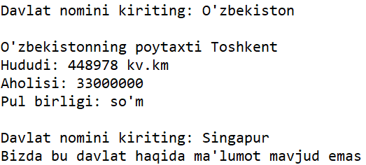 Kutilgan natijaga misol